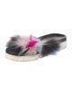 Stuart Weitzman Fur Slides