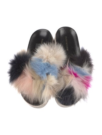 Stuart Weitzman Fur Slides
