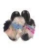 Stuart Weitzman Fur Slides