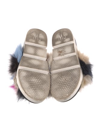 Stuart Weitzman Fur Slides