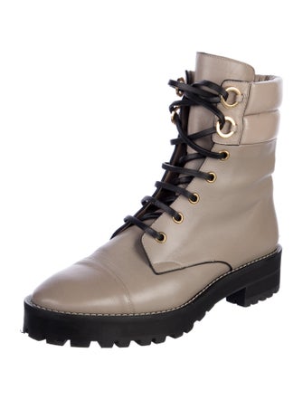 Stuart Weitzman Leather Combat Boots