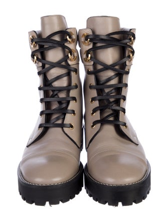 Stuart Weitzman Leather Combat Boots