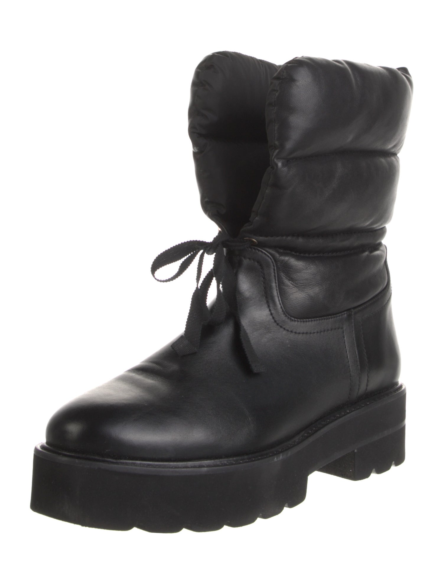 Stuart Weitzman Leather Combat Boots