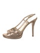 Stuart Weitzman Glitter Slingback Sandals