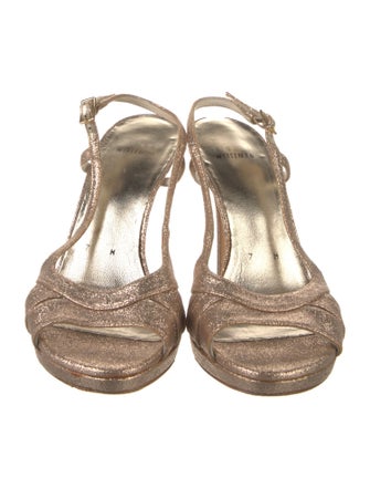 Stuart Weitzman Glitter Slingback Sandals