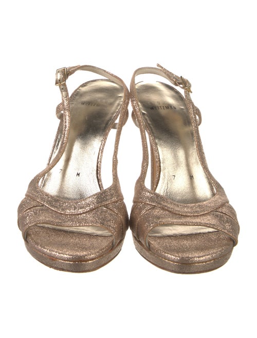 Stuart Weitzman Glitter Slingback Sandals