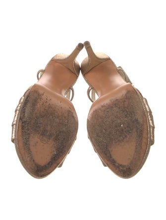 Stuart Weitzman Glitter Slingback Sandals