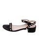 Stuart Weitzman Suede Studded Accents T-Strap Sandals