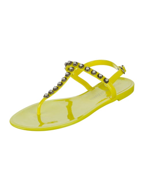 Stuart Weitzman Rubber T-Strap Sandals