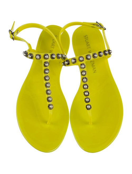 Stuart Weitzman Rubber T-Strap Sandals