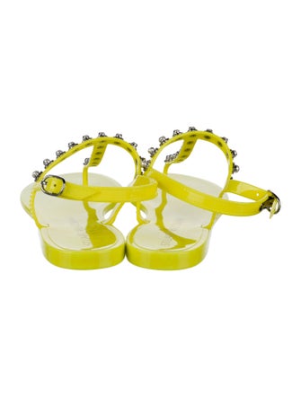 Stuart Weitzman Rubber T-Strap Sandals