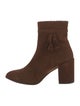 Stuart Weitzman Suede Tassel Accents Boots