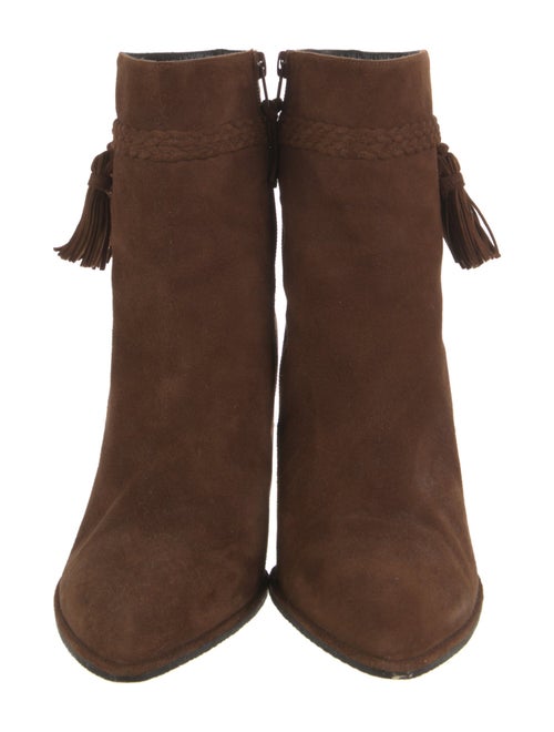 Stuart Weitzman Suede Tassel Accents Boots