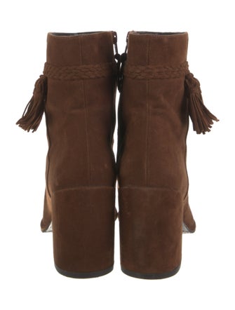 Stuart Weitzman Suede Tassel Accents Boots