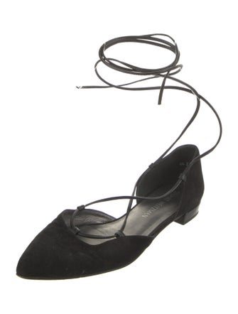 Stuart Weitzman Suede D'Orsay Flats