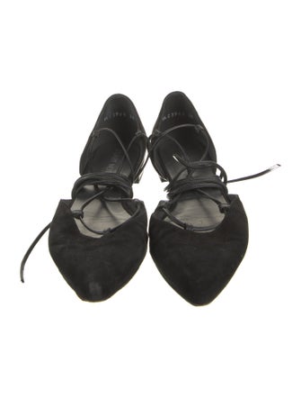 Stuart Weitzman Suede D'Orsay Flats