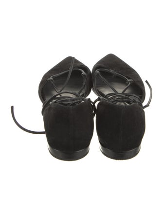 Stuart Weitzman Suede D'Orsay Flats