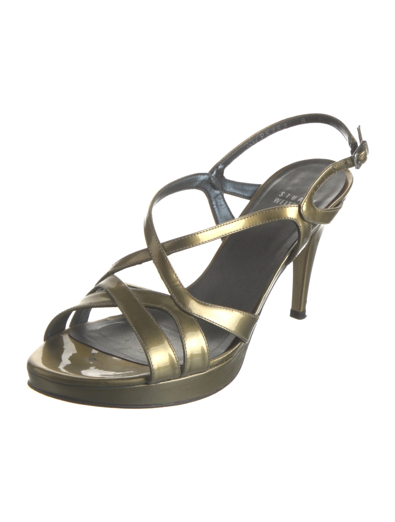 Stuart Weitzman Patent Leather Slingback Sandals