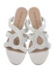 Stuart Weitzman Leather Braided Accents Slides