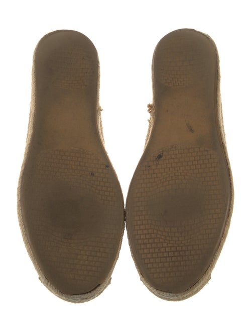 Stuart Weitzman Animal Print Leather Trim Embellishment Espadrilles