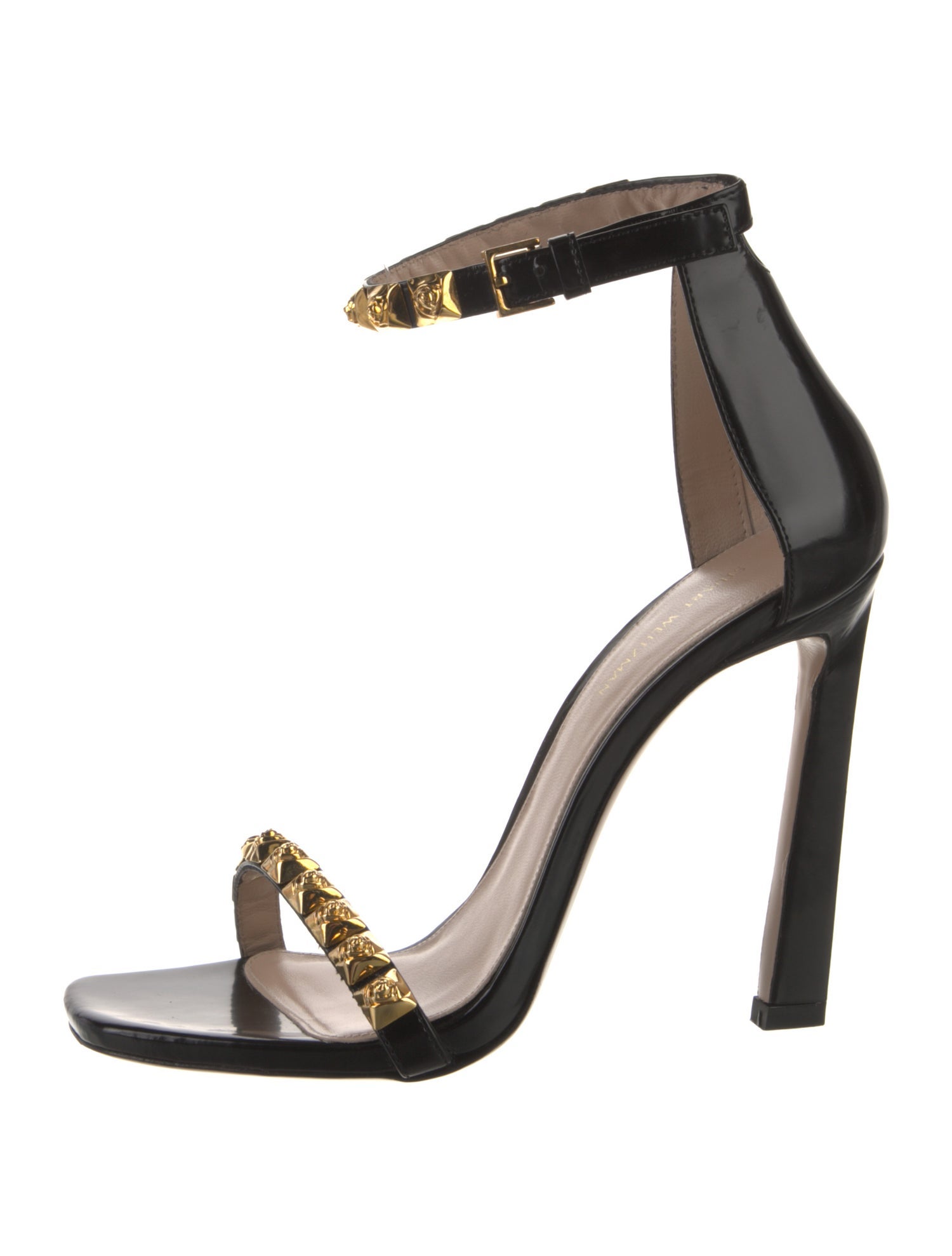 Stuart Weitzman Leather Studded Accents Sandals