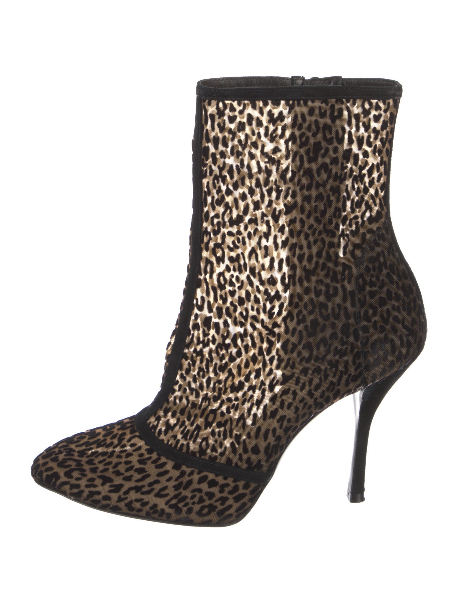Stuart Weitzman Mesh Animal Print Boots