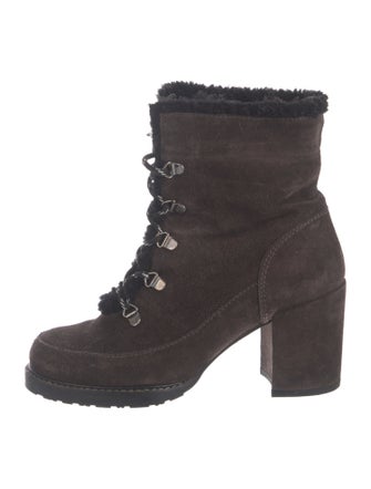 Stuart Weitzman Suede Lace-Up Boots