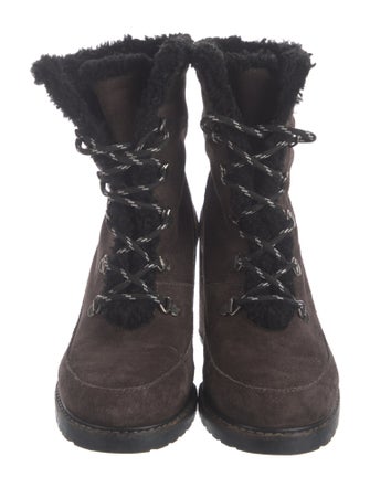 Stuart Weitzman Suede Lace-Up Boots