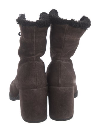 Stuart Weitzman Suede Lace-Up Boots