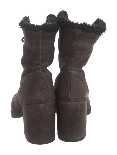 Stuart Weitzman Suede Lace-Up Boots