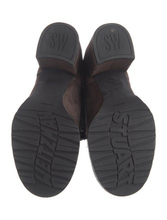 Stuart Weitzman Suede Lace-Up Boots