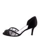 Stuart Weitzman Satin Mesh Accents D'Orsay Pumps