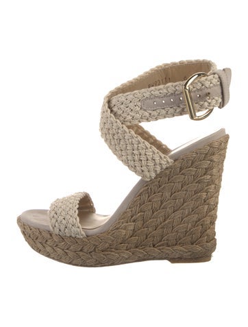 Stuart Weitzman Sandals Patterned Braided Accents Espadrilles US 6 |