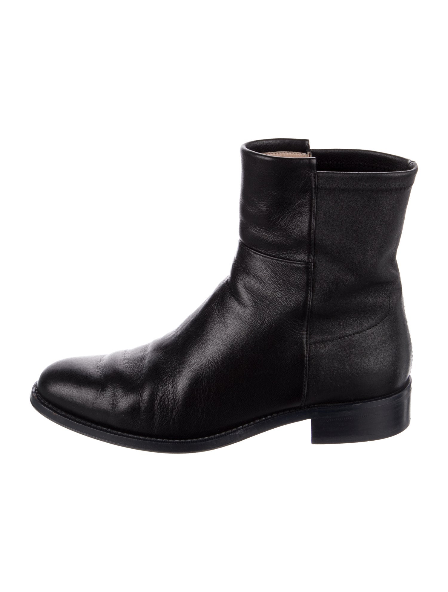 Stuart Weitzman Leather Moto Boots