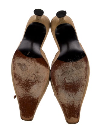 Stuart Weitzman Suede Bow Accents Mules