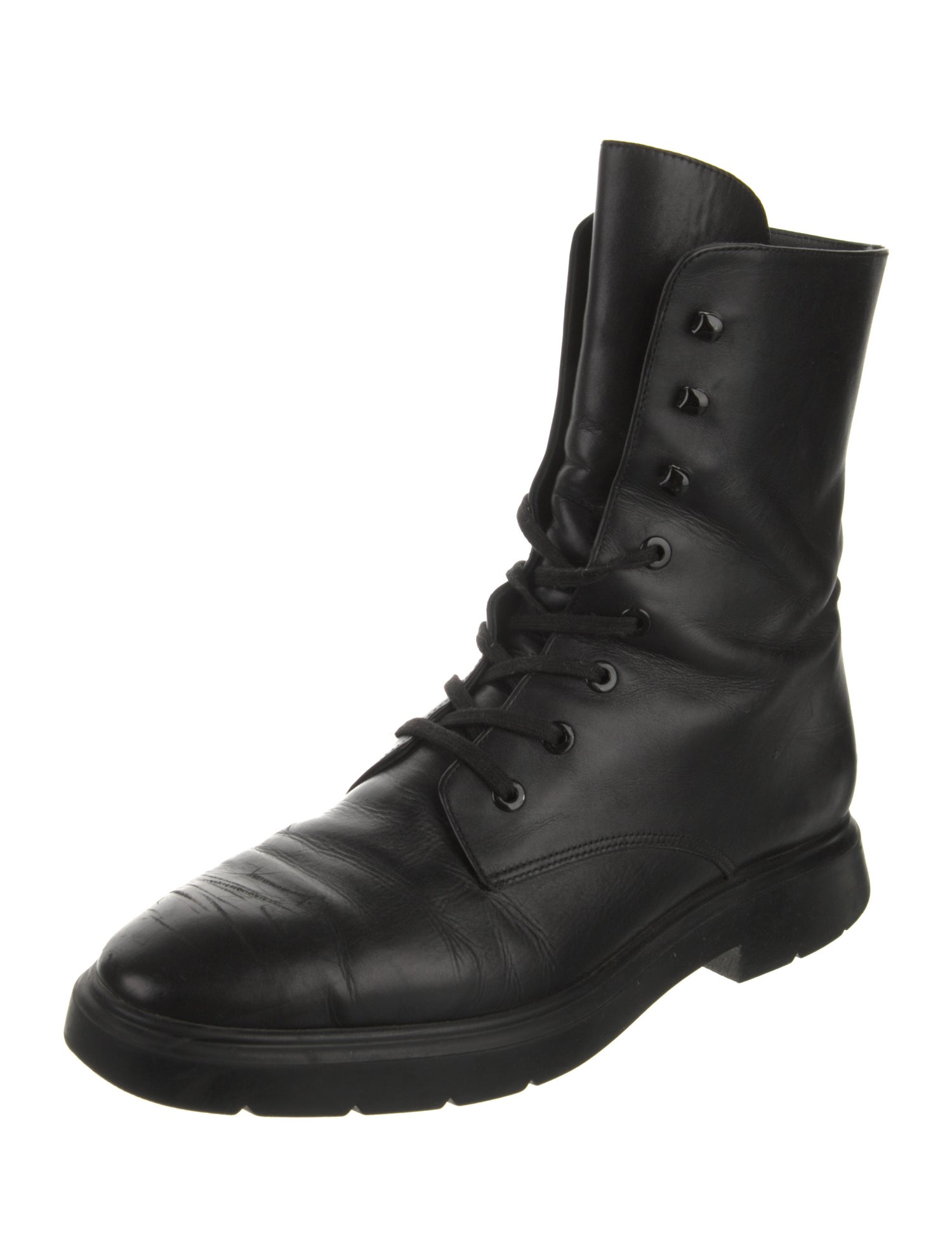 Stuart Weitzman Leather Combat Boots
