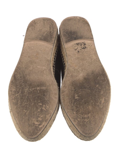 Stuart Weitzman Suede Grosgrain Trim Espadrilles