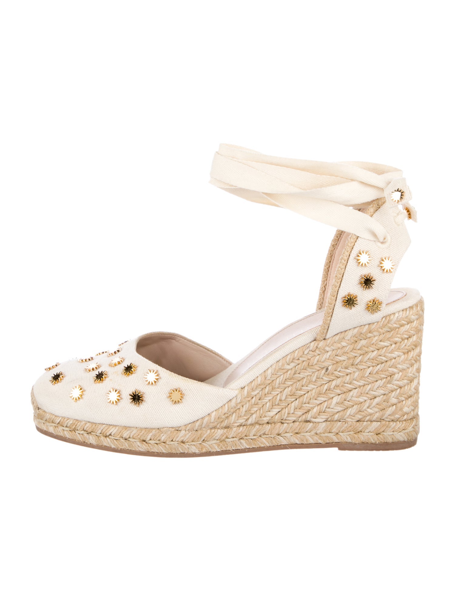 Stuart Weitzman Canvas Printed Slingback Pumps