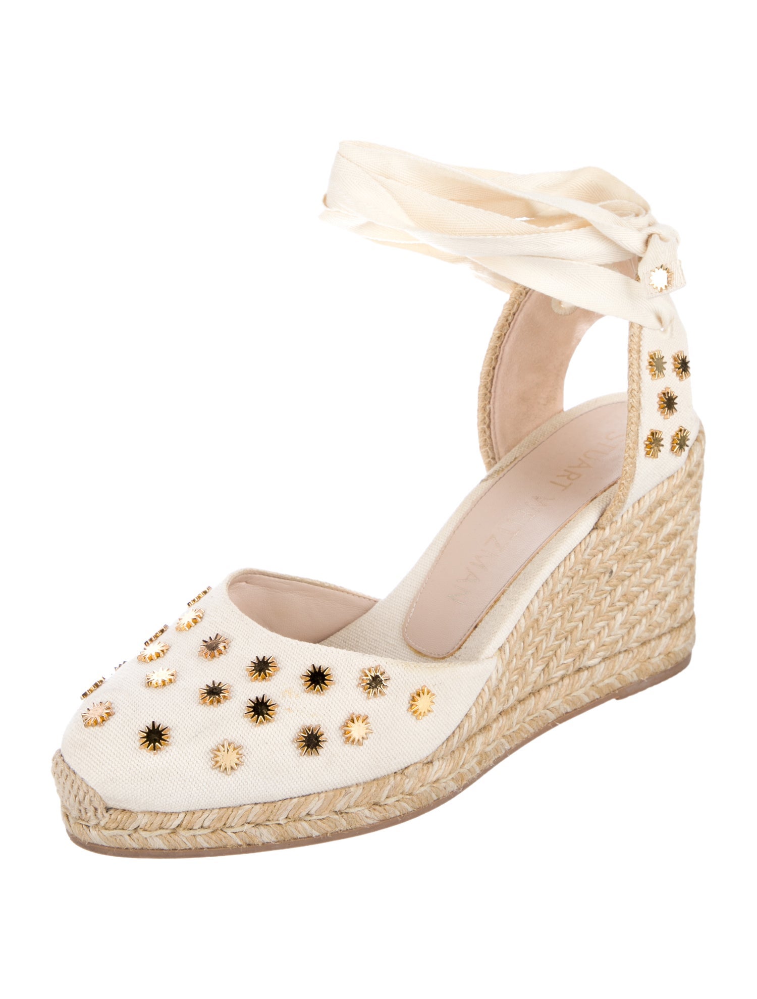 Stuart Weitzman Canvas Printed Slingback Pumps