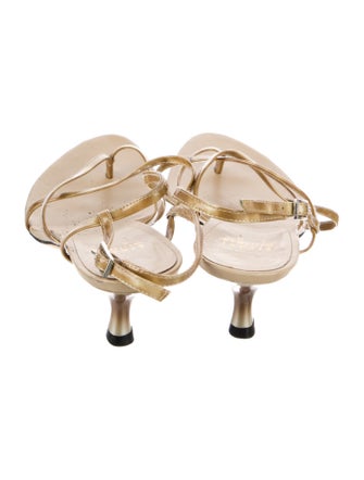 Stuart Weitzman Patent Leather Slingback Sandals