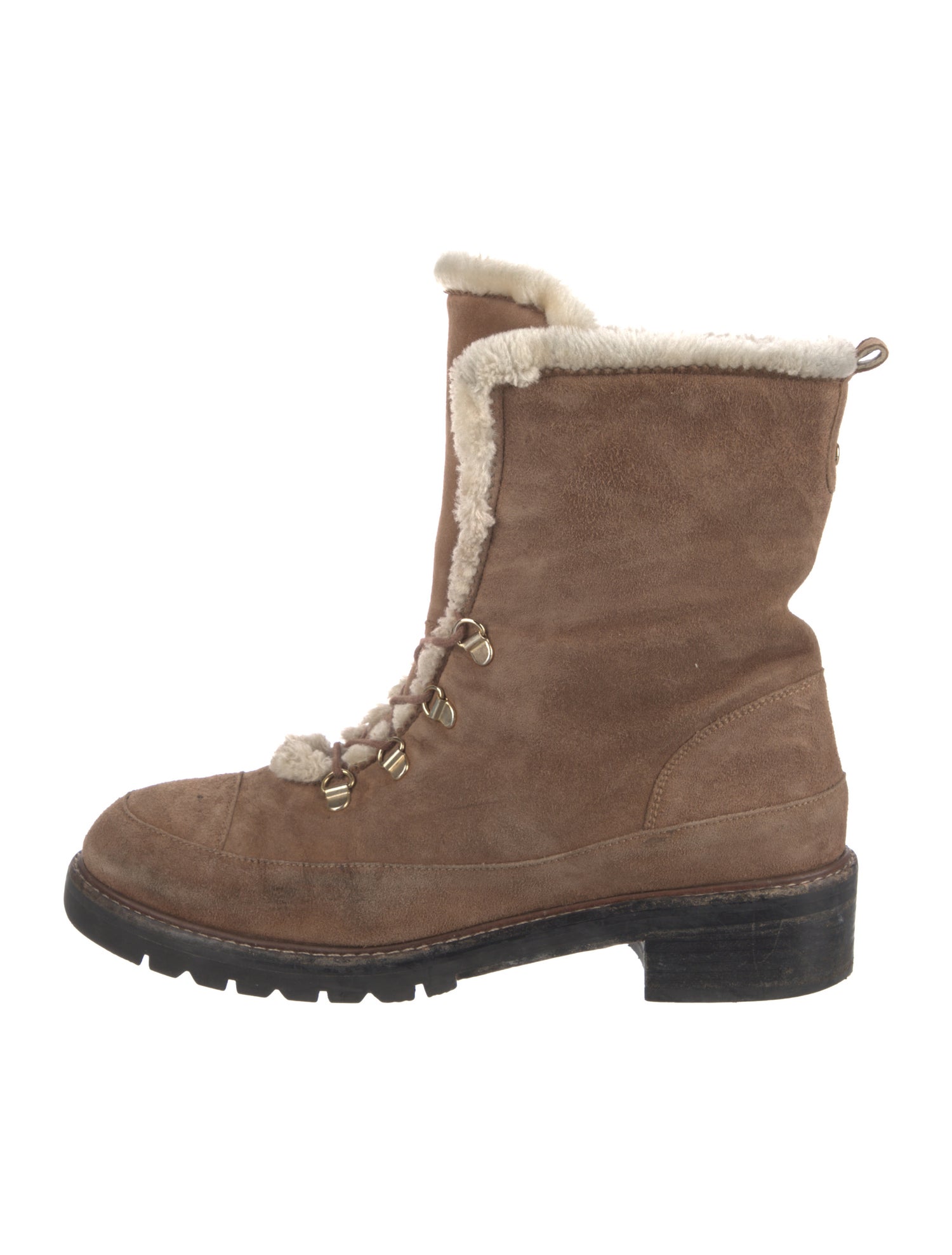 Stuart Weitzman Suede Combat Boots