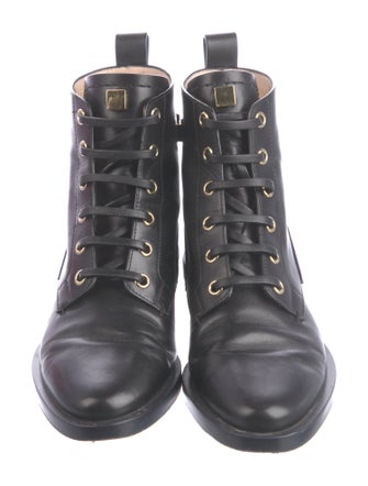 Stuart Weitzman Leather Lace-Up Boots