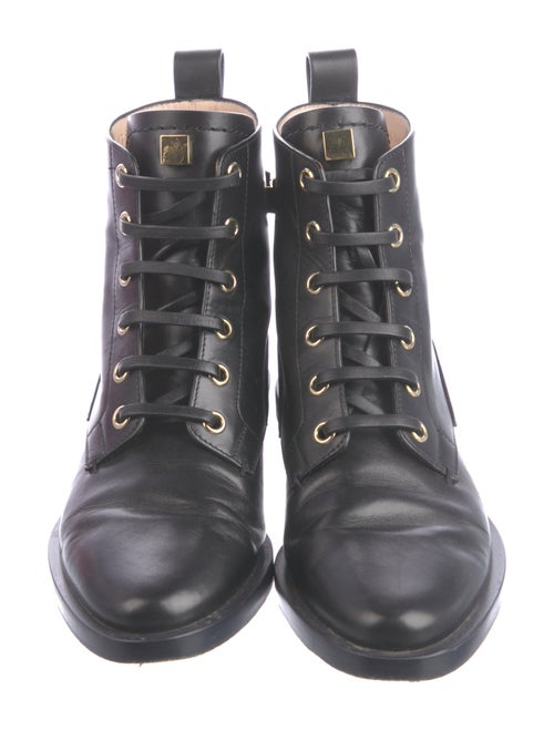 Stuart Weitzman Leather Lace-Up Boots
