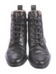 Stuart Weitzman Leather Lace-Up Boots
