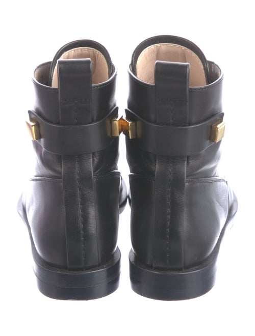 Stuart Weitzman Leather Lace-Up Boots