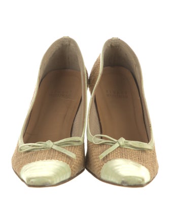 Stuart Weitzman Raffia Printed Pumps