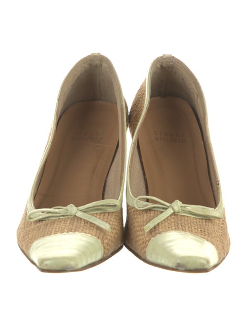 Stuart Weitzman Raffia Printed Pumps