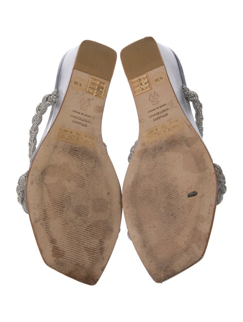 Stuart Weitzman Crystal Animal Print Slides