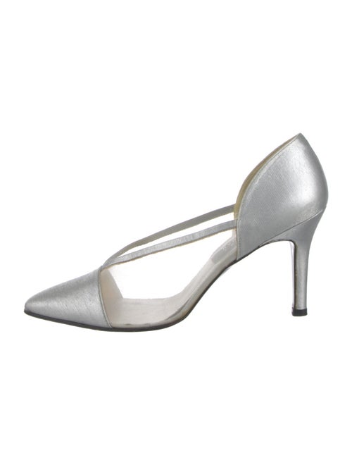 Stuart Weitzman Satin Mesh Accents D'Orsay Pumps