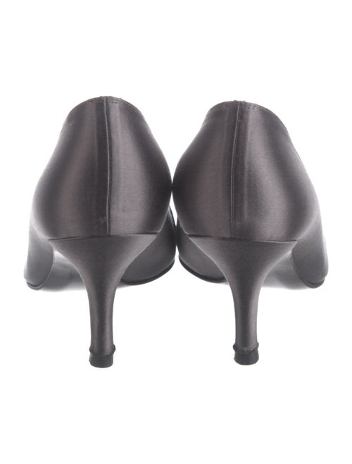 Stuart Weitzman Satin Ruffle Embellishment Pumps